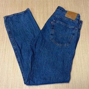 Levi’s 501 Premium Denim Jeans Mens 36x32 Blue Straight Leg Button Fly Cotton